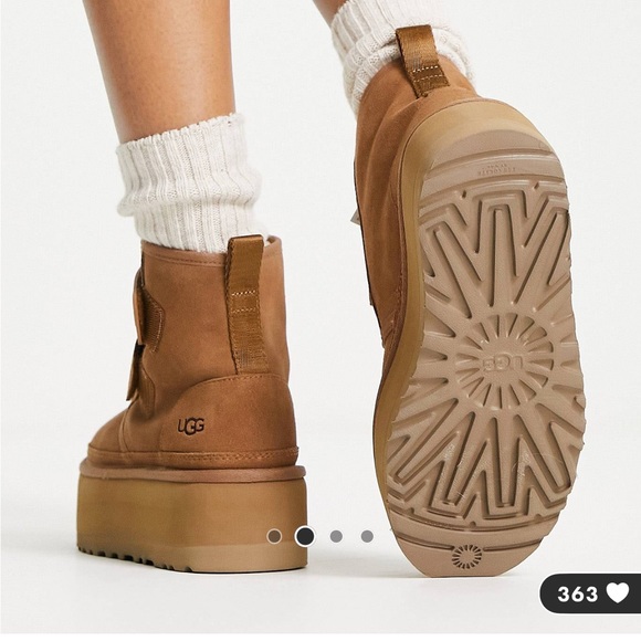 UGG | Neumel Platform Boots In Chestnut Suede NEW - Picture 3 of 15